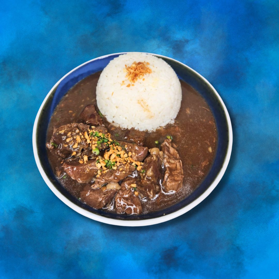 BEEF PARES WITH RICE